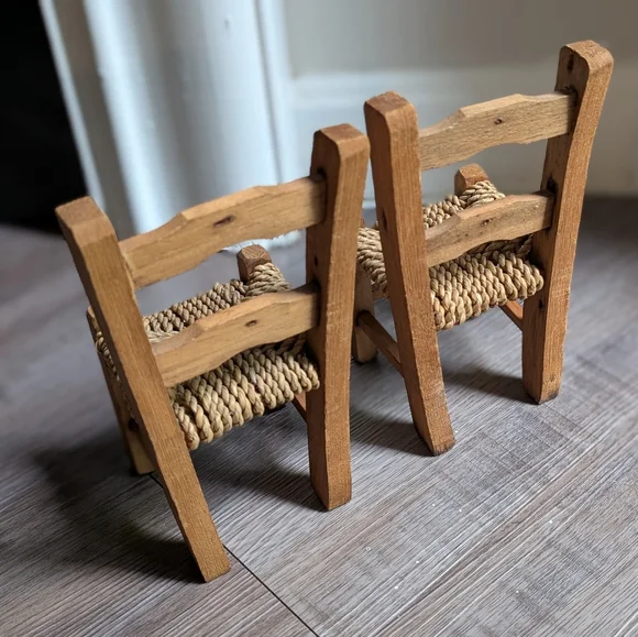 Miniature Wooden Doll Chairs - Picture 2 of 5